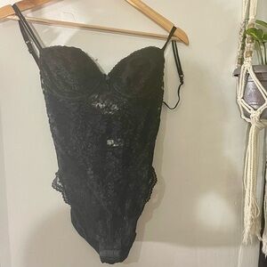 Victoria's Secret Black Lace Chemise